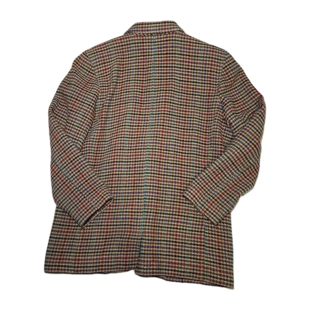 Vintage LizSport Petites Wool Blend Plaid Blazer Jacket Women's Size 8P Academia